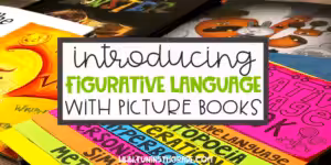 Figurative language flipbook picture with some picture books to use to teach the important skill.