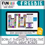 Donut Themed Interactive Digital Game Board