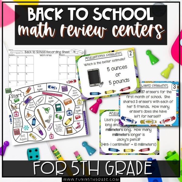 Math - Fun in 5th Grade & MORE