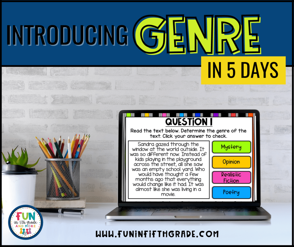 Reading Genres Digital Review Game and Interactive Activity - Fun in 5th  Grade & MORE