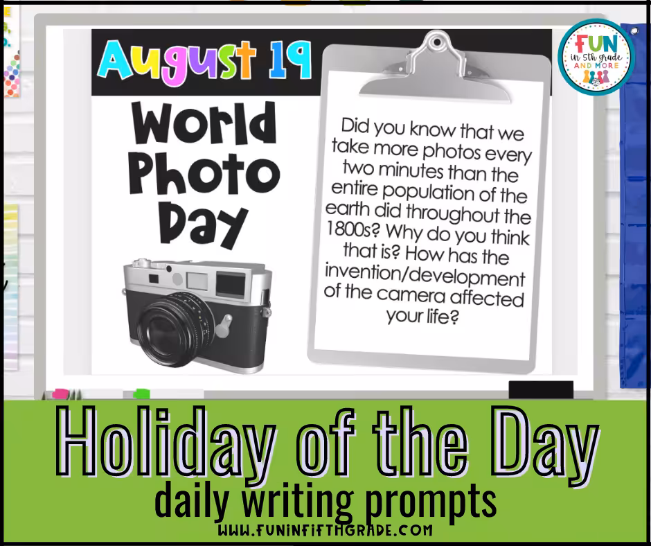 Holiday of the Day Writing Prompts