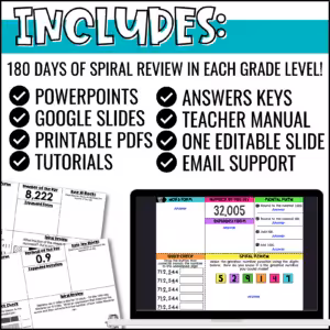 4th and 5th Grade Math Warm Ups Bundle (3)