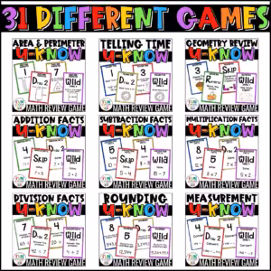 Math and ELA U-Know Review Game All Access Bundle (3)