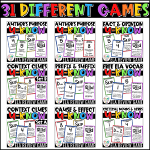 Math and ELA U-Know Review Game All Access Bundle (5)