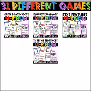 Math and ELA U-Know Review Game All Access Bundle (6)