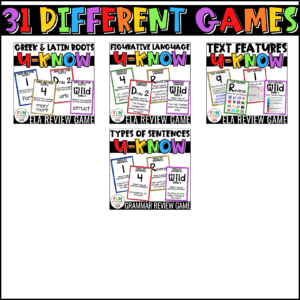 Math and ELA U-Know Review Game All Access Bundle (6)
