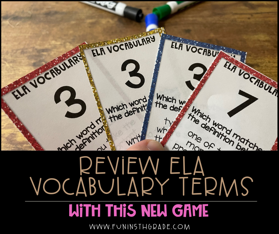 Review ELA Vocabulary Terms with this New Game