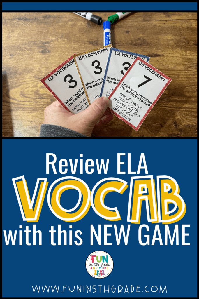 Review ELA Vocabulary Terms with this new game