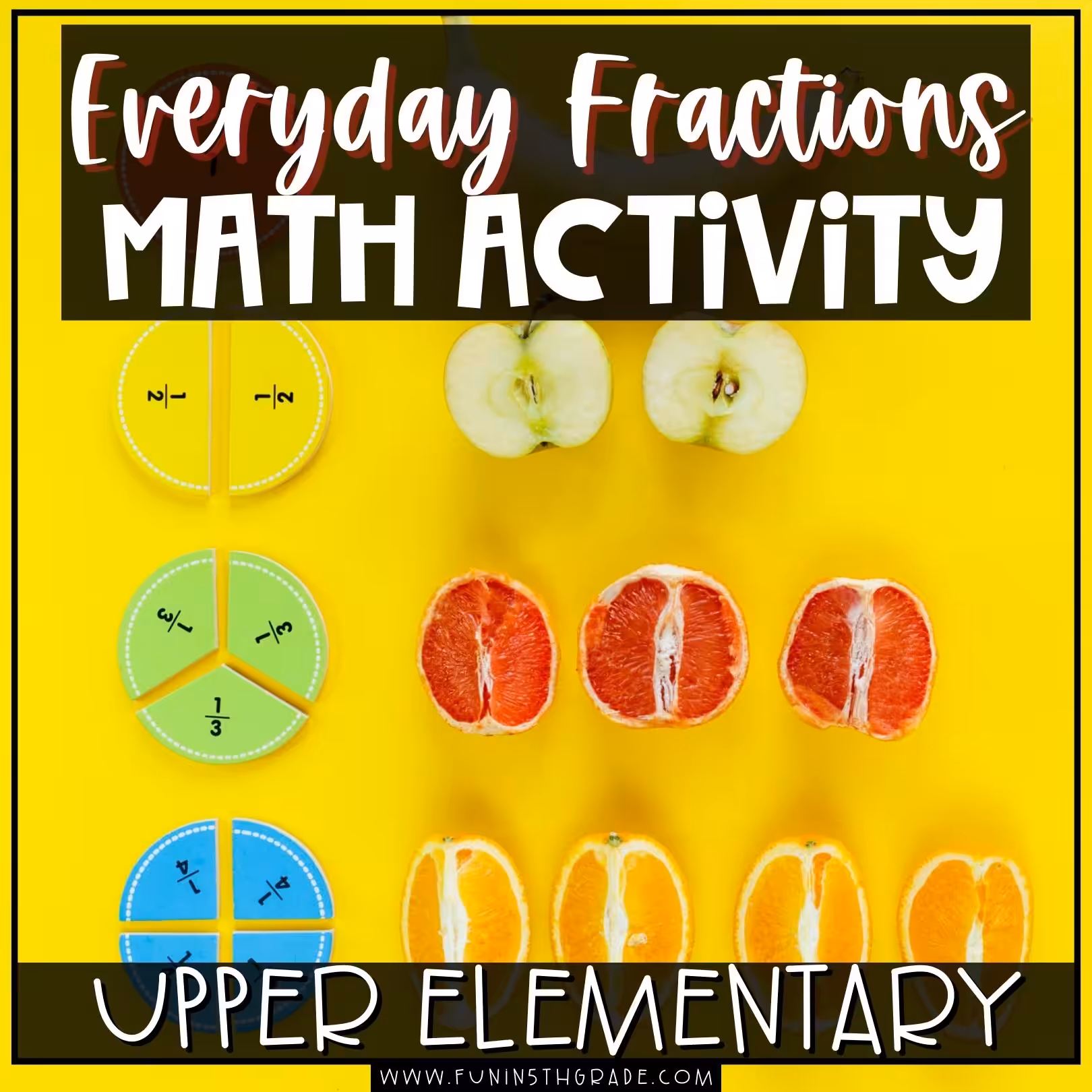 Everyday Fractions Image of Fruit halves