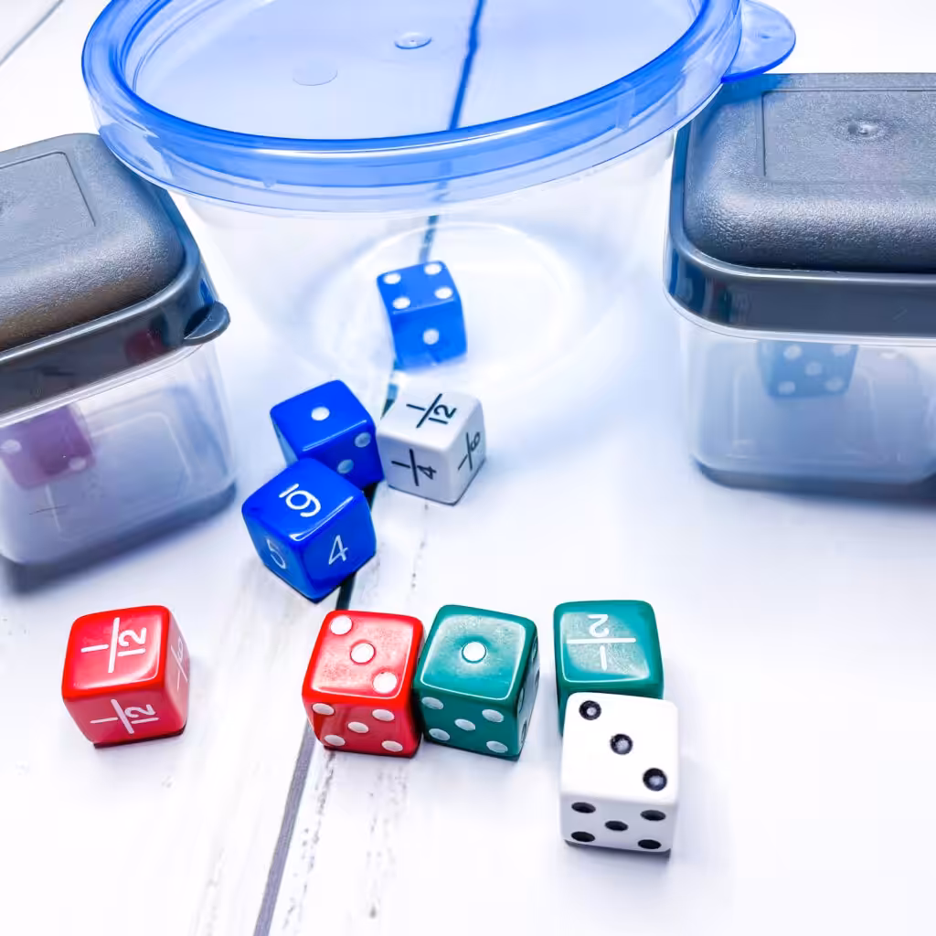 Dollar Store Dice and Storage