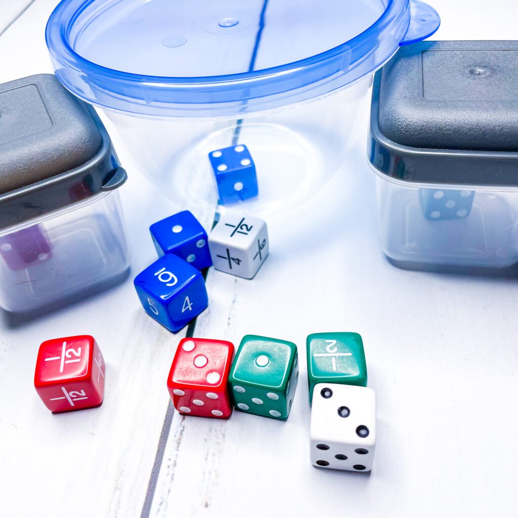 Dollar Store Dice and Storage
