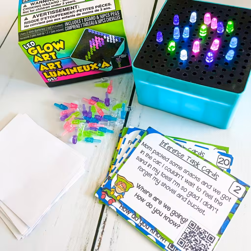 Dollar Store LED Glow Art Set