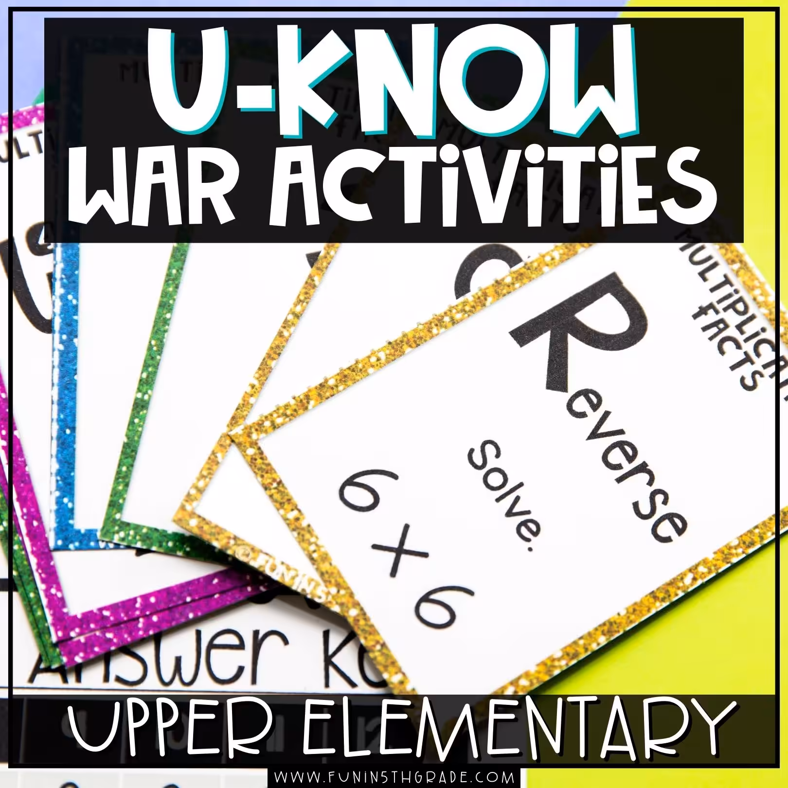 U-KNOW 'War' Activities image with pictures of the U-KNOW cards
