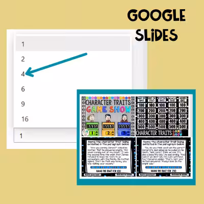 How to Print Game Show Slides Pinterest image with a printer cartoon-ish drawing