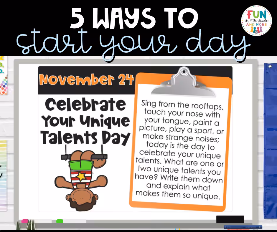 Ways to Start Your Day in Upper Elementary