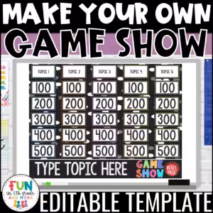 Editable Game Show Review Game Template for the Classroom
