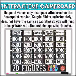 2D Shapes 5th Grade Game Show Idea Game Show Idea Game Show