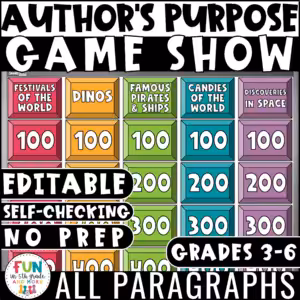 Author's Purpose Game Show