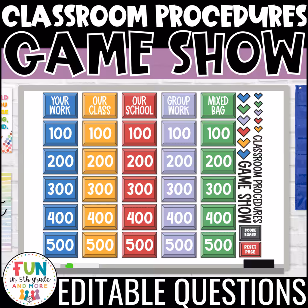 Classroom Procedures Game Show