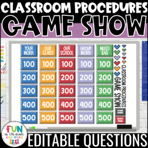 Classroom Procedures Game Show