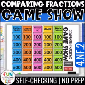 Comparing Fractions Game Show