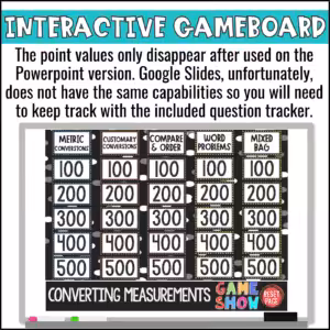 Converting Measurements Game Show (3)