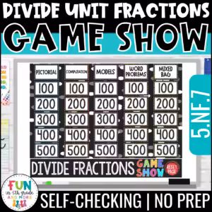 Divide Unit Fractions Game Show