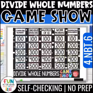 Divide Whole Numbers Game Show