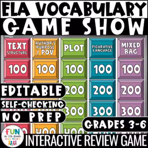 Reading Vocabulary Game Show