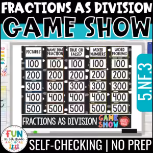 Fractions as Division Game Show