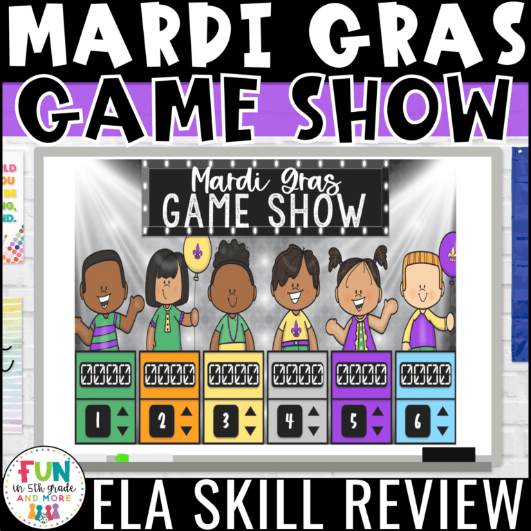 Mardi Gras Reading Review Game Show