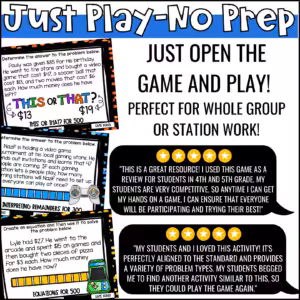 Multiple Step Word Problems Game Show (11)