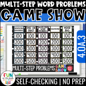 Multiple Step Word Problems Game Show