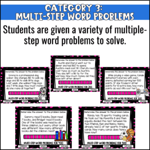 Multiple Step Word Problems Game Show (6)