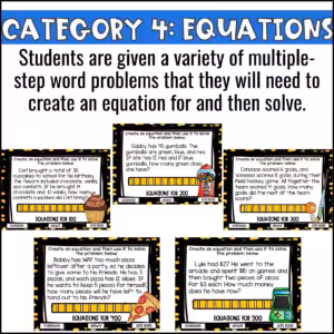 Multiple Step Word Problems Game Show (7)