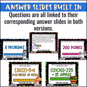 Multiple Step Word Problems Game Show (9)