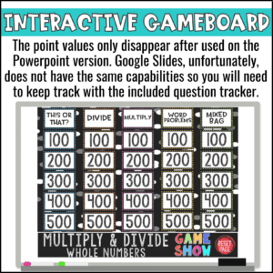 Multiply and Divide Whole Numbers Game Show (3)