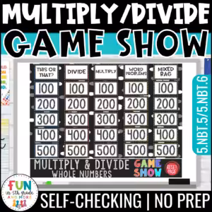 Multiply and Divide Whole Numbers Game Show