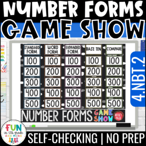Number Forms Game Show