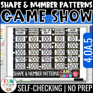 Shape and Number Patterns Game Show