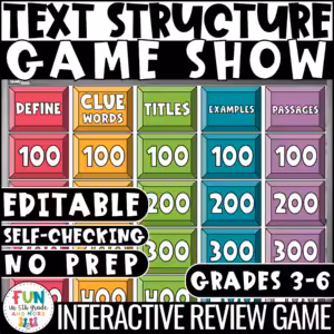 Text Structure Game Show