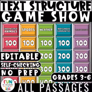 Nonfiction Text Structure Game Show