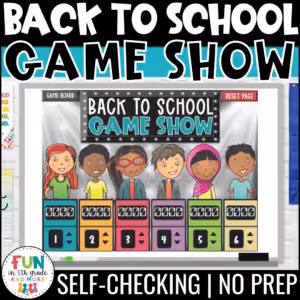Back to School Reading Review Game Show