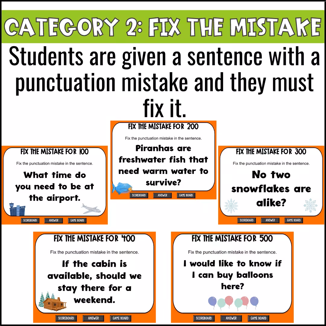 Basic Punctuation Game Show (5)