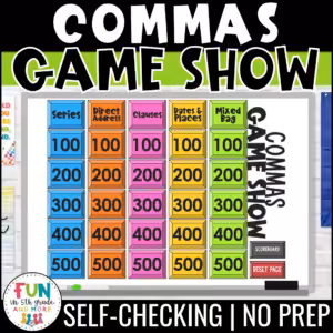 Commas Game Show