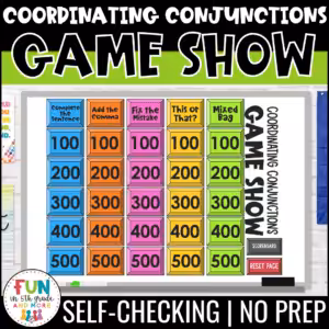 Coordinating Conjunctions Game Show