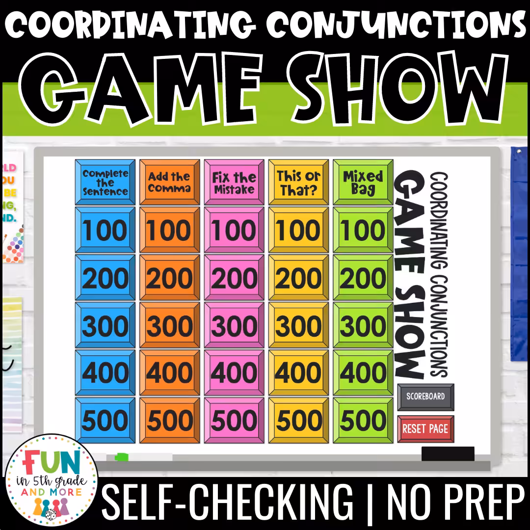 Coordinating Conjunctions Game Show