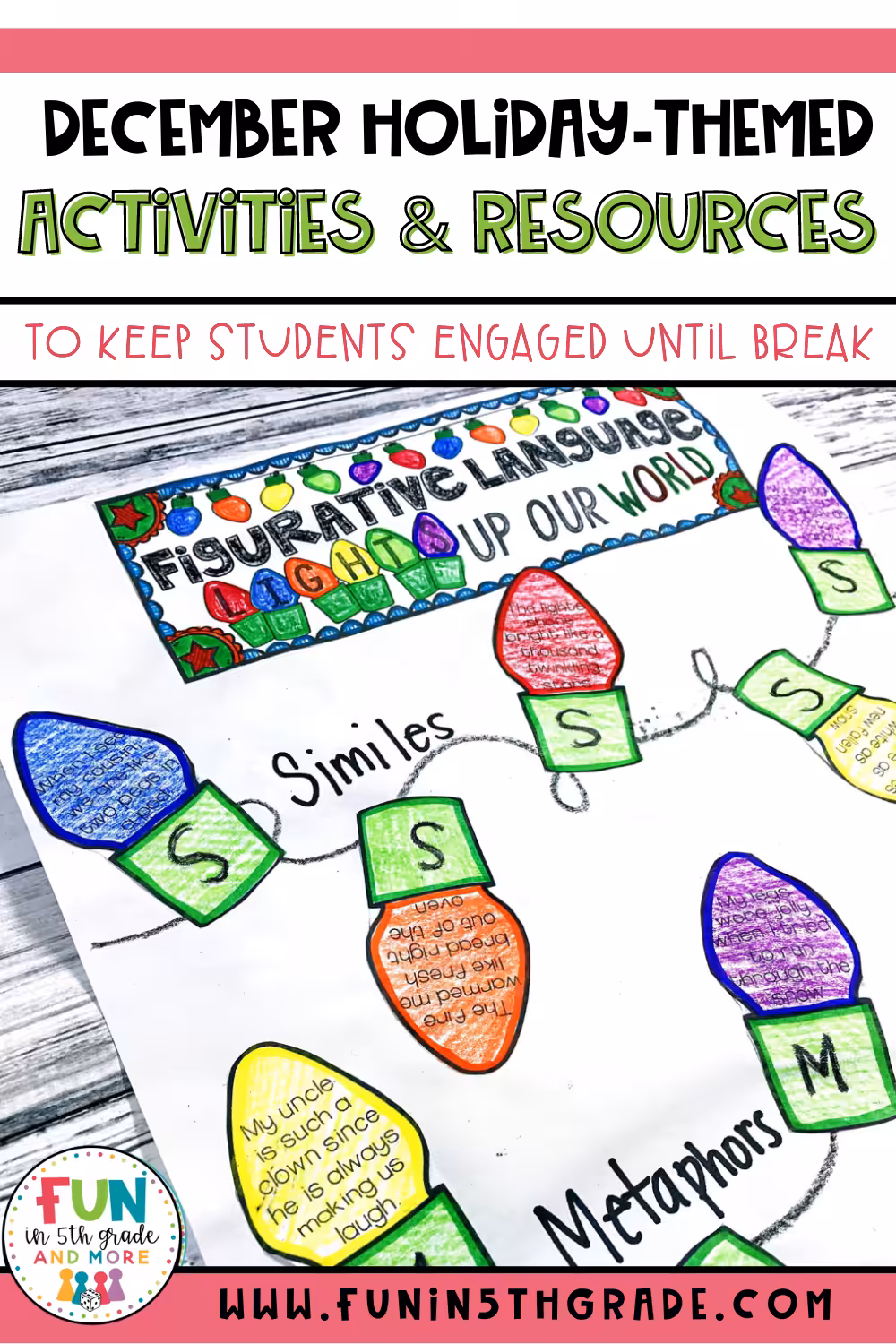 December Holiday-Themed Activities and Resources to Keep your Students Engaged Until Break Pinterest Pin (1)