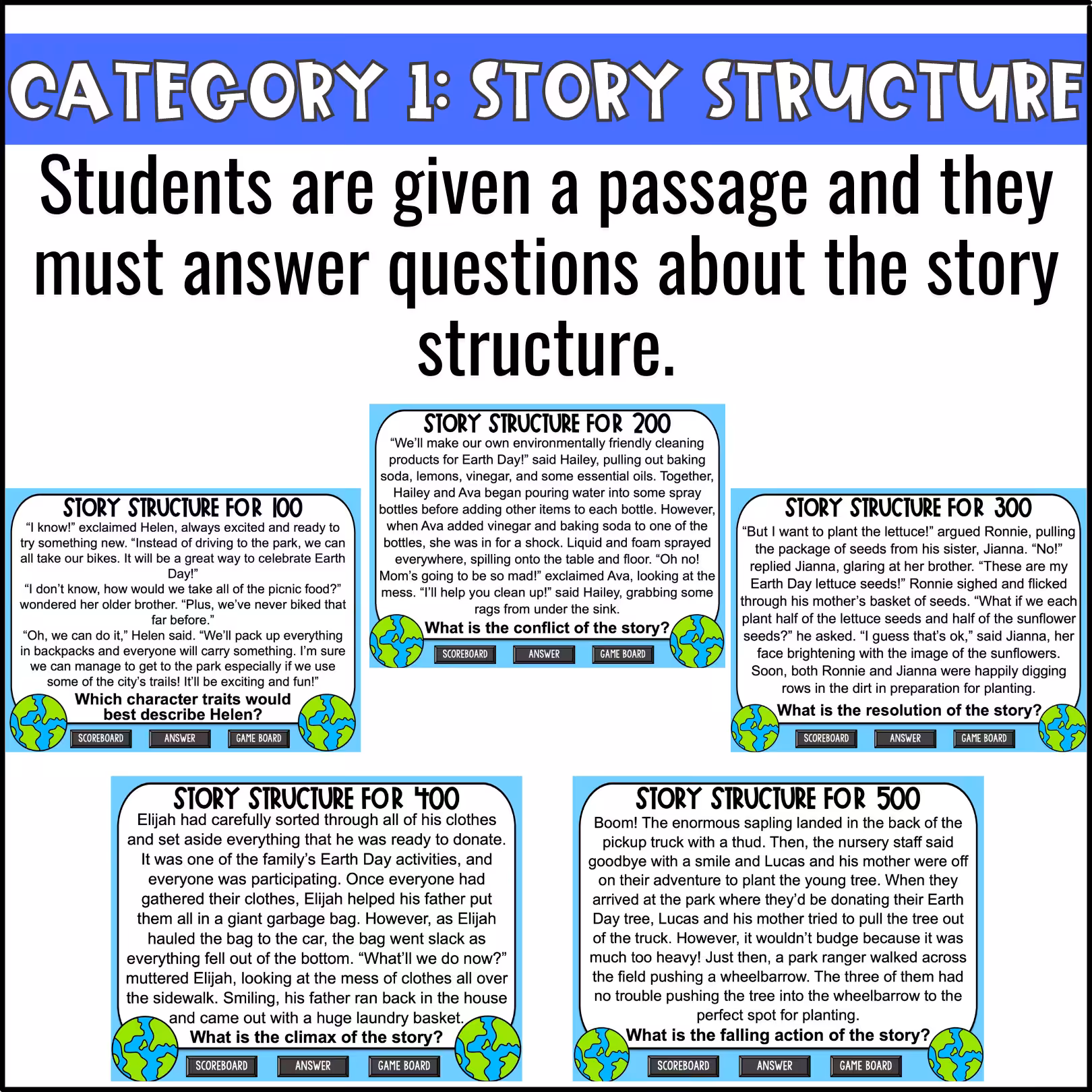 Earth Day ELA Skill Review Game Show (4)