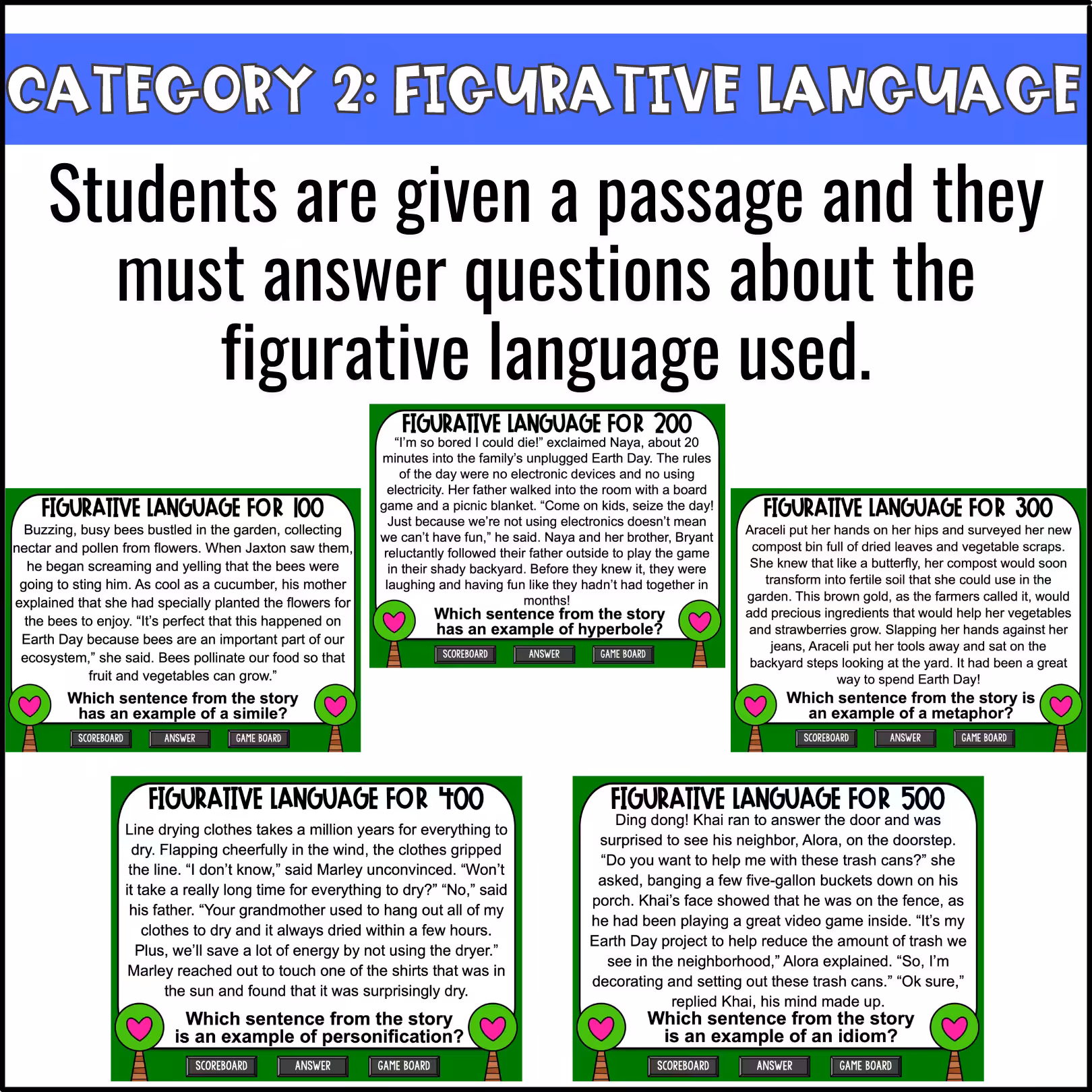 Earth Day ELA Skill Review Game Show (5)